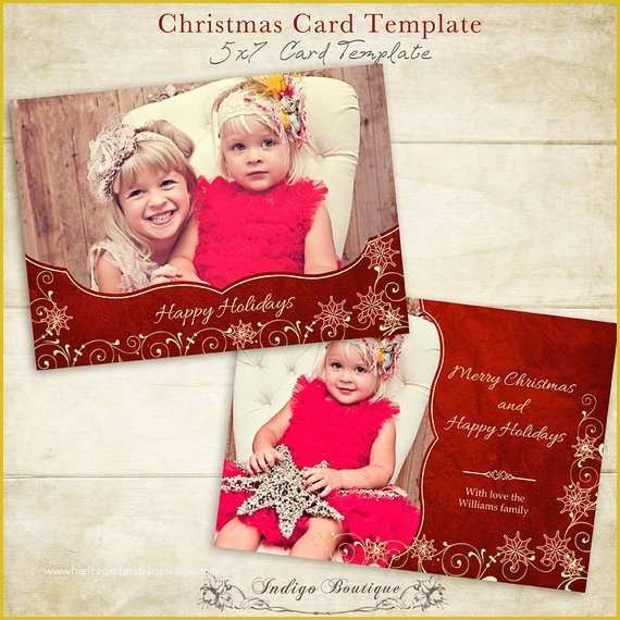 Free Christmas Card Templates for Photographers Of Items Similar to Christmas Card Template 5x7 Photo Card