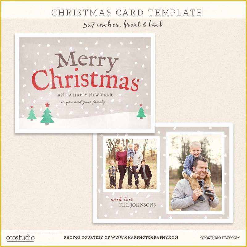 Free Christmas Card Templates for Photoshop Of Digital Shop Christmas Card Template for by Otostudio