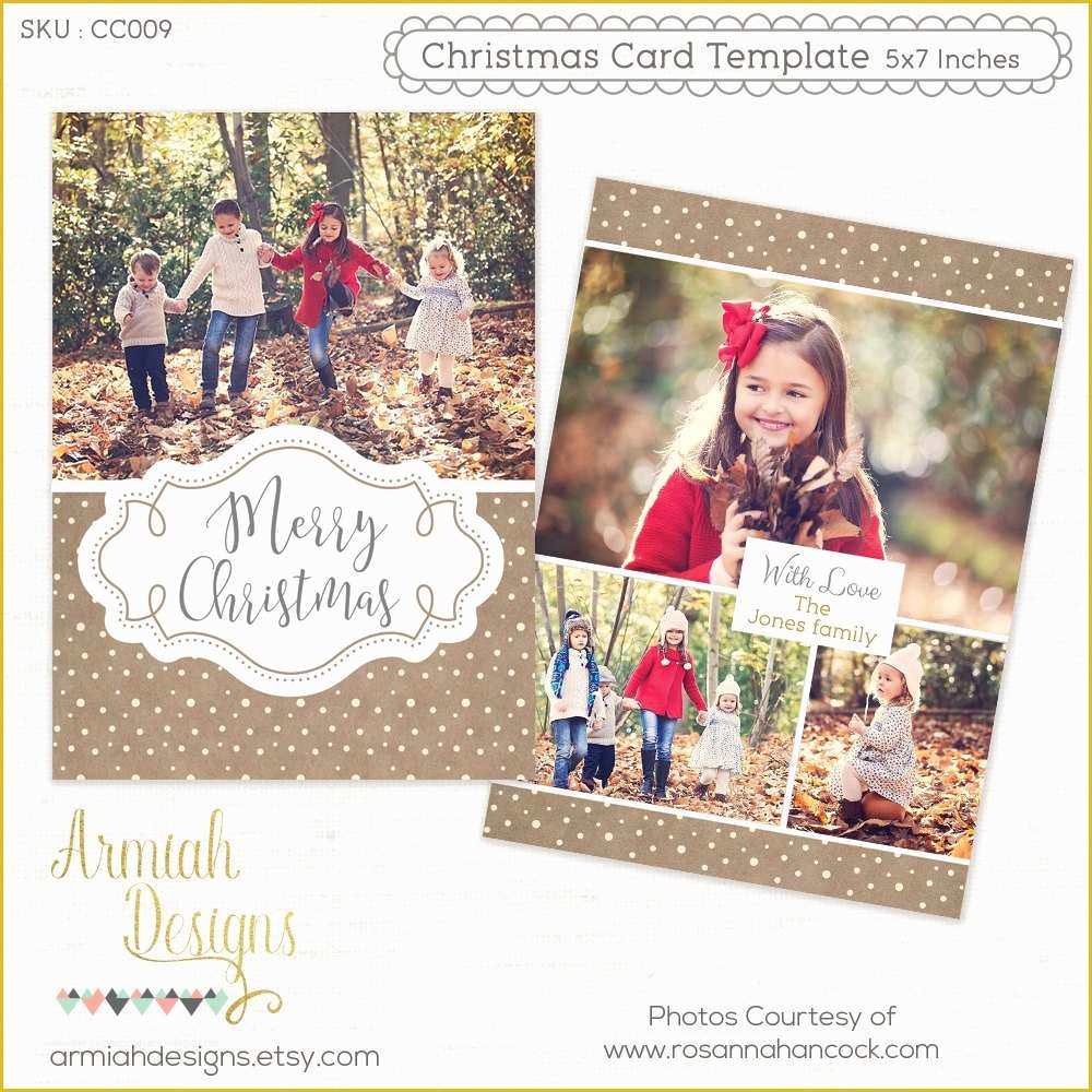 Free Christmas Card Templates for Photoshop Of Digital Shop Christmas Card Template for Photographers