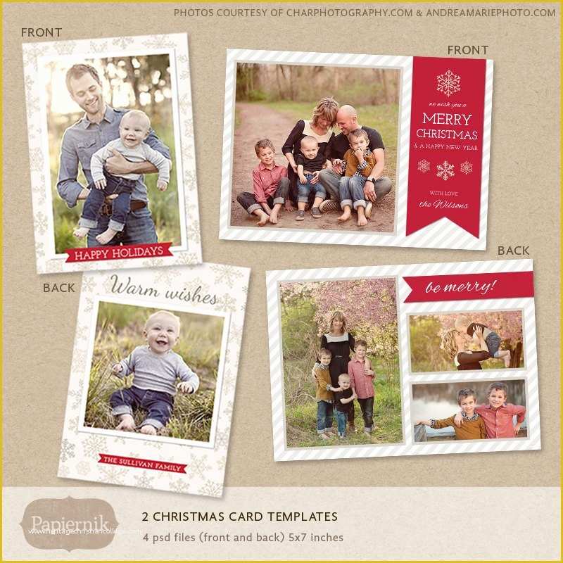 Free Christmas Card Templates for Photoshop Of Digital Shop Christmas Card Template for Photographers