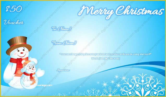 Free Christmas Card Templates for Word Of Christmas Gift Certificate Template 7 Gift Templates