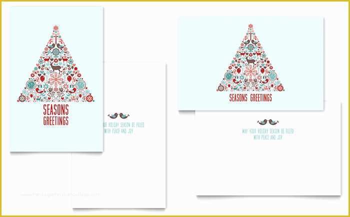 Free Christmas Card Templates for Word Of Holiday Art Greeting Card Template Design