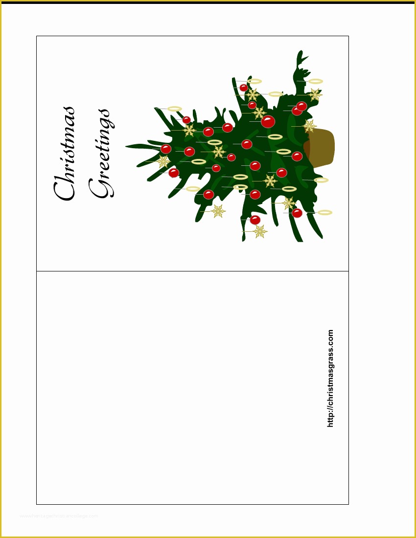 Free Christmas Card Templates for Word Of Holiday Greeting Card with Christmas Tree