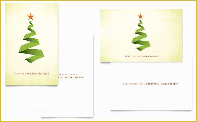 Free Christmas Card Templates for Word Of Ribbon Tree Greeting Card Template Word & Publisher