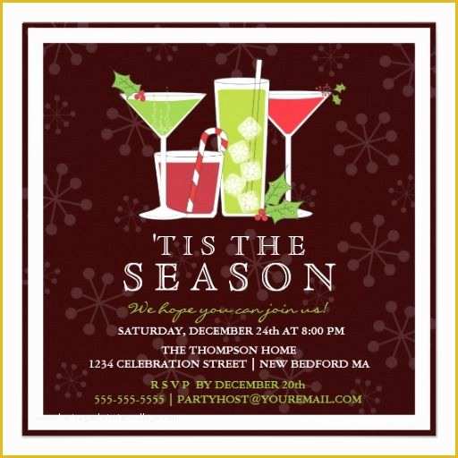 Free Christmas Cocktail Party Invitation Templates Of 17 Best Images About Holiday Party Invitation Templates On