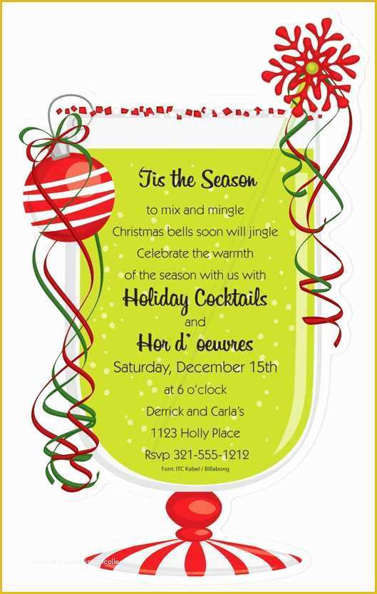 Free Christmas Cocktail Party Invitation Templates Of Christmas Open House Invitations Christmas Open House