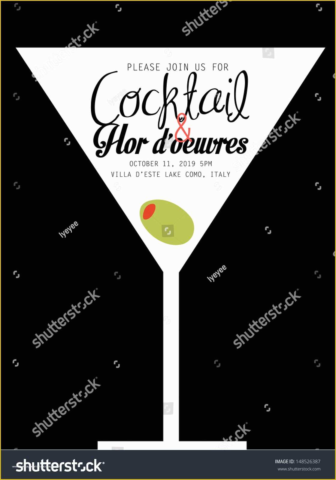 Free Christmas Cocktail Party Invitation Templates Of Cocktail Party Invitation Template Vectorillustration