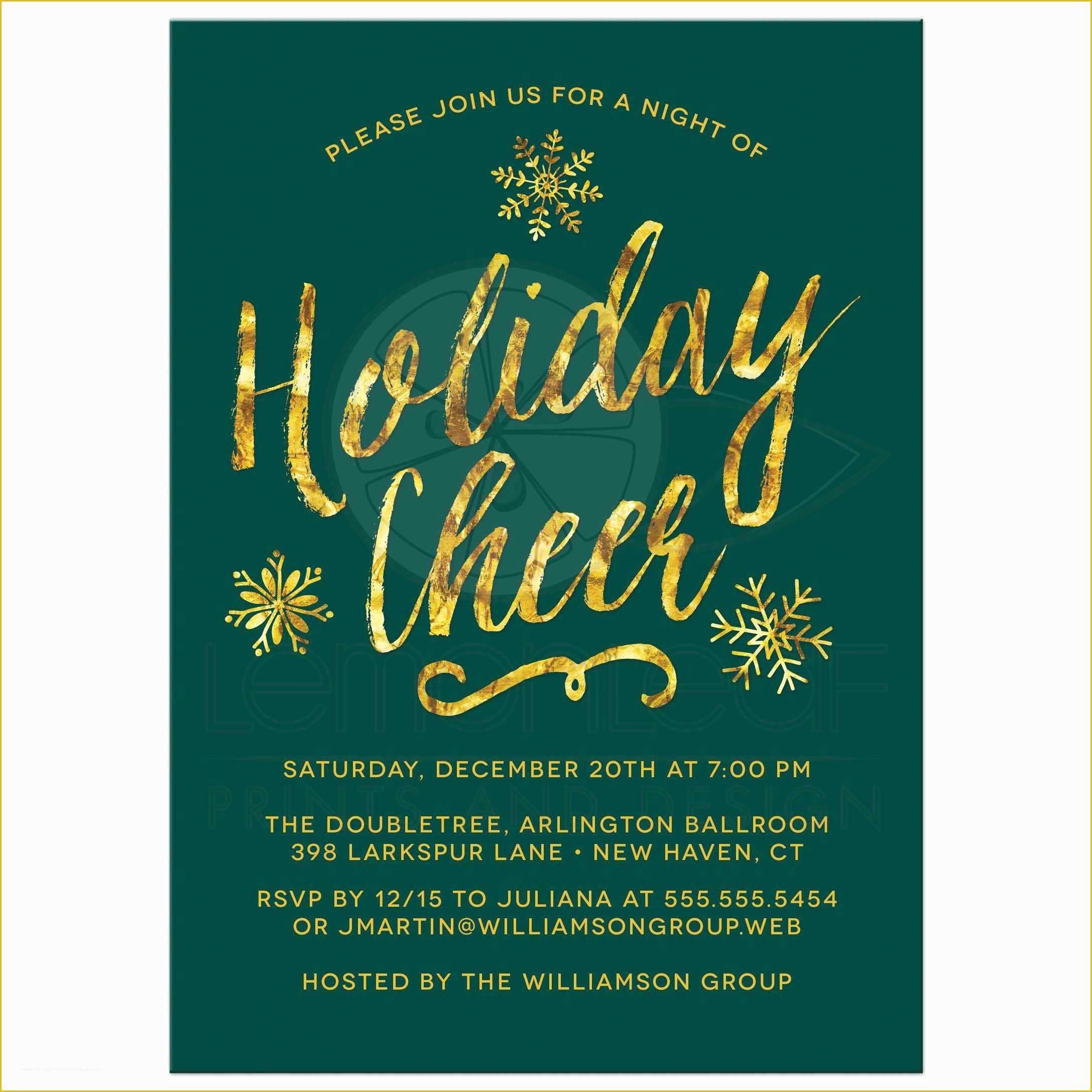 Free Christmas Cocktail Party Invitation Templates