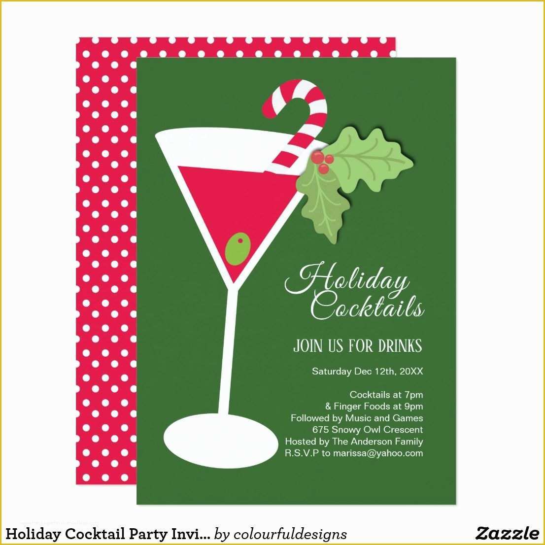 Free Christmas Cocktail Party Invitation Templates Of Letter format Ideas for Holiday Cocktail Party Invitation