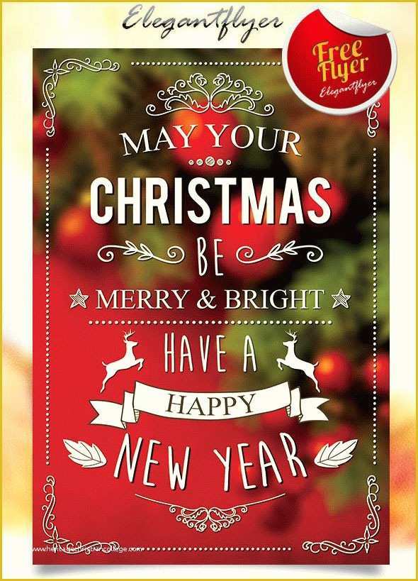 Free Christmas Flyer Templates Of 30 Best New Year and Christmas Free Flyers Psd Templates
