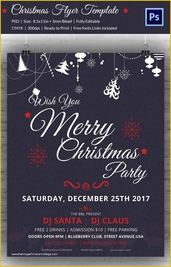 Free Christmas Flyer Templates Of 60 Christmas Flyer Templates Free Psd Ai Illustrator