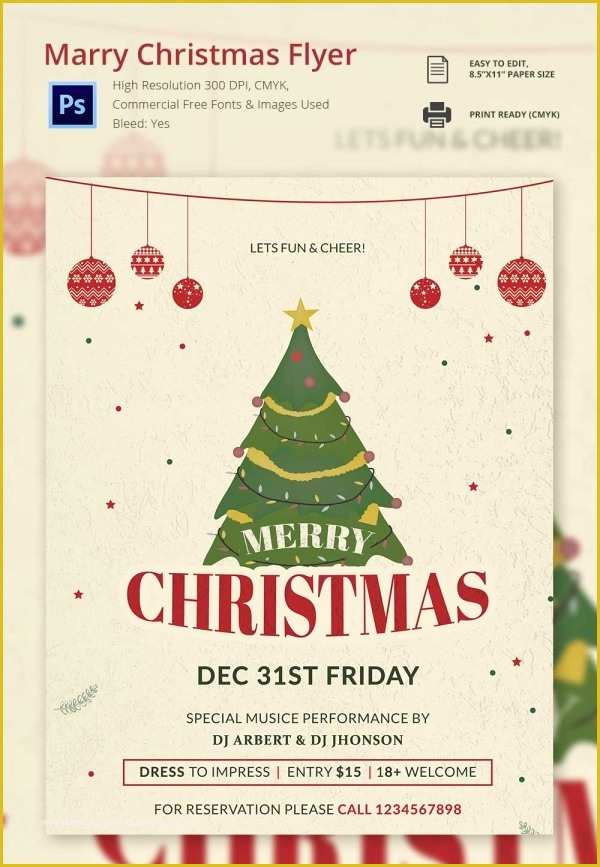 Free Christmas Flyer Templates Of 60 Christmas Flyer Templates Free Psd Ai Illustrator