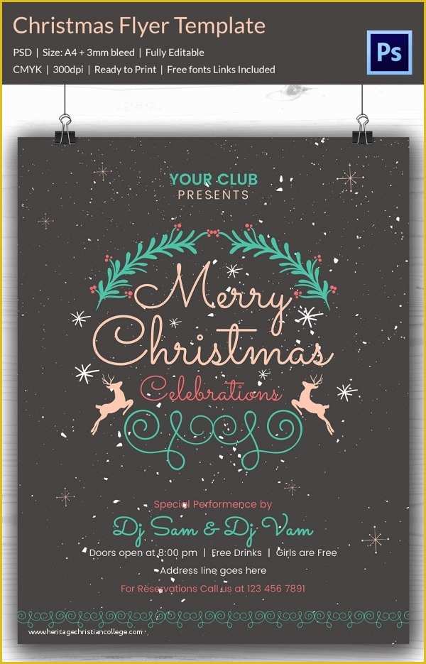 Free Christmas Flyer Templates Of 60 Christmas Flyer Templates Free Psd Ai Illustrator