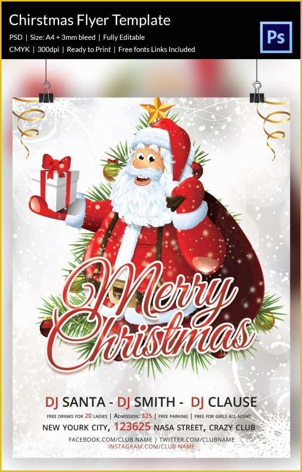 Free Christmas Flyer Templates Of 60 Christmas Flyer Templates Free Psd Ai Illustrator