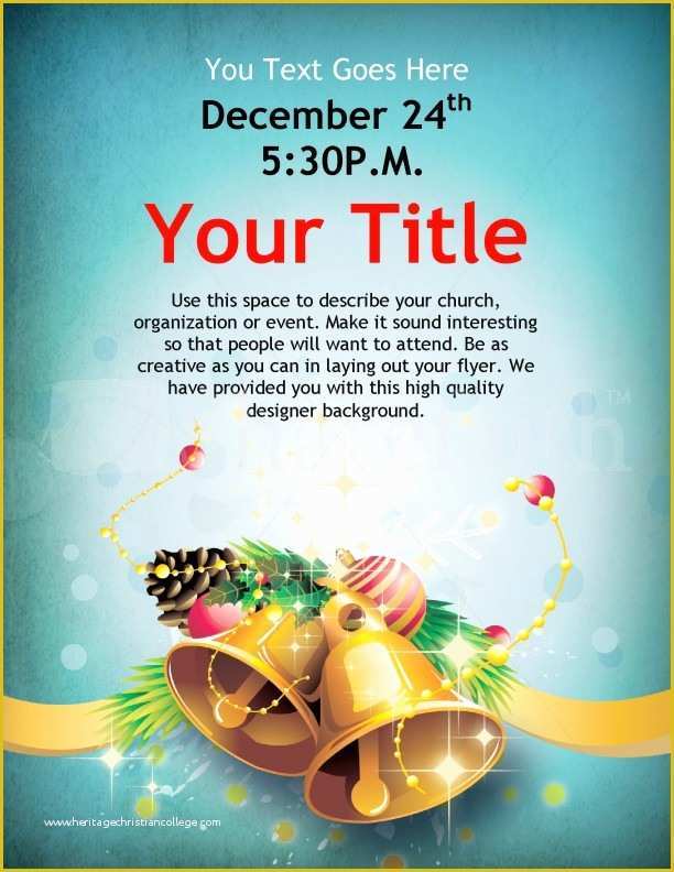 Free Christmas Flyer Templates Of Christmas Bells Flyer Template Template