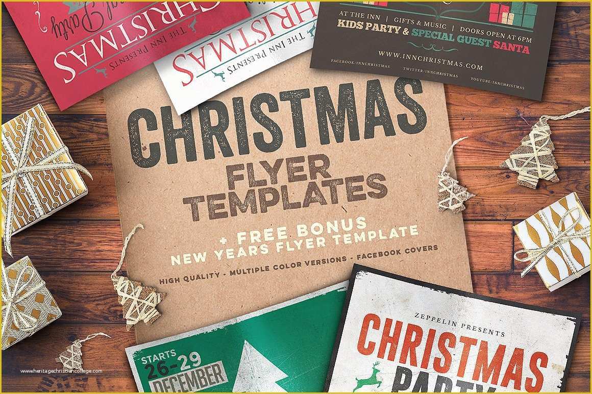 Free Christmas Flyer Templates Of Christmas Flyers Bundle Flyer Templates Creative Market