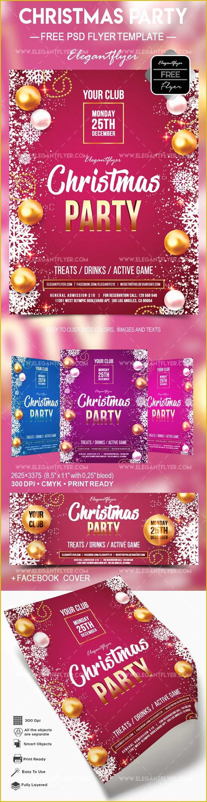 Free Christmas Flyer Templates Of Free Christmas Party – Flyer Psd Template – by Elegantflyer