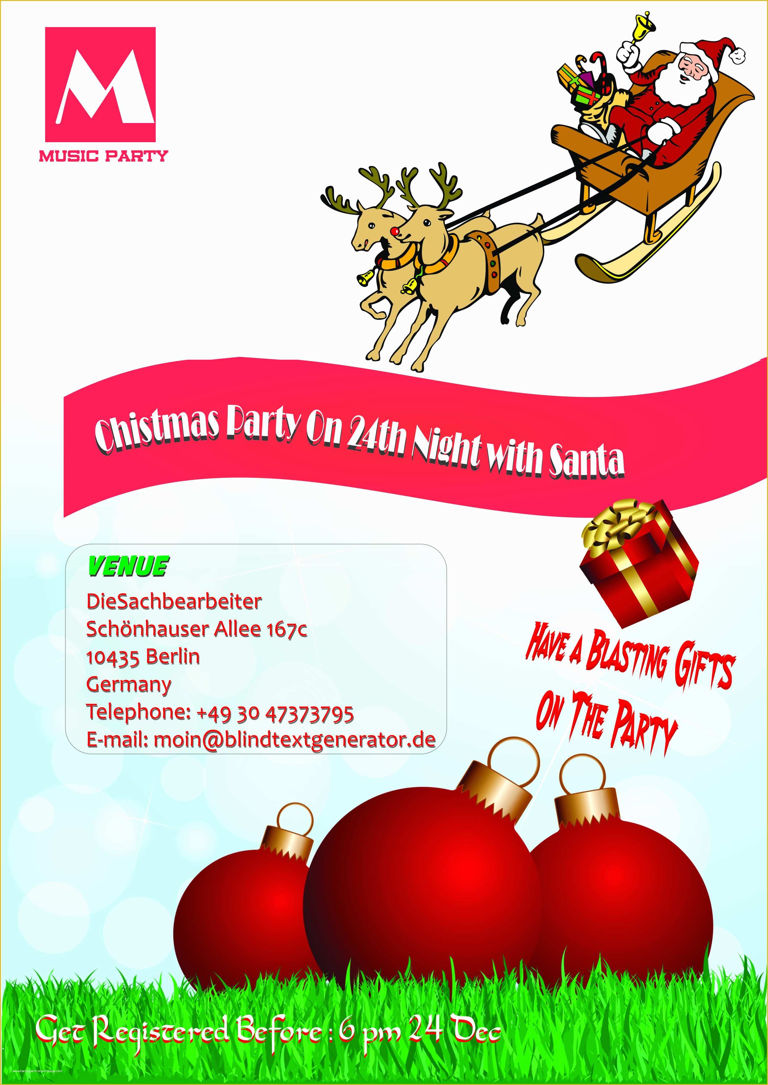 Free Christmas Flyer Templates Of Free Printable Christmas Party Invitations Templates