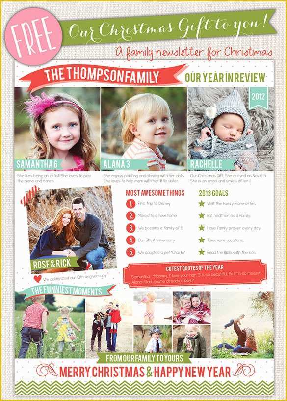 Free Christmas Newsletter Templates Of 27 Christmas Newsletter Templates Free Psd Eps Ai