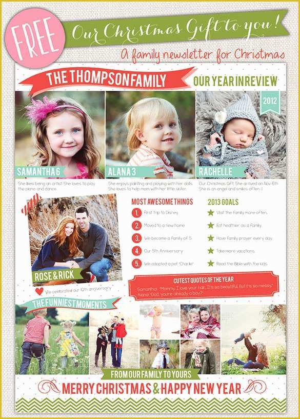 Free Christmas Newsletter Templates Of 27 Christmas Newsletter Templates Free Psd Eps Ai