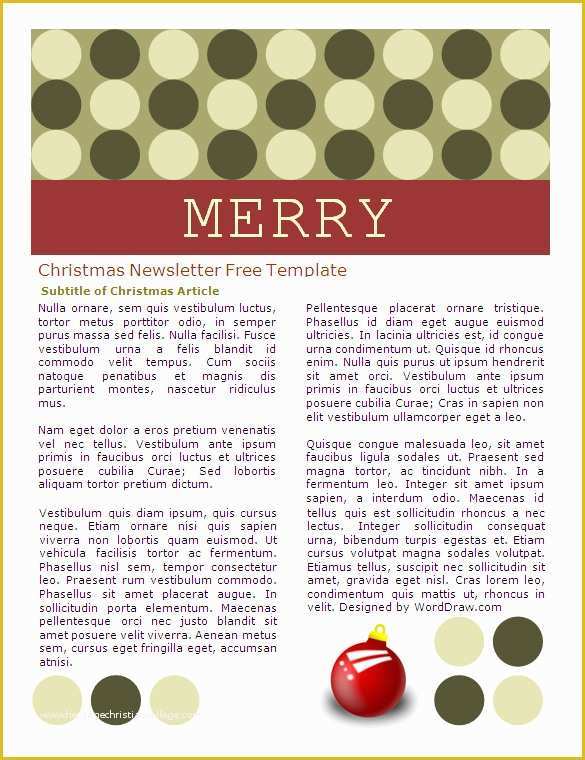Free Christmas Newsletter Templates Of 27 Microsoft Newsletter Templates Doc Pdf Psd Ai
