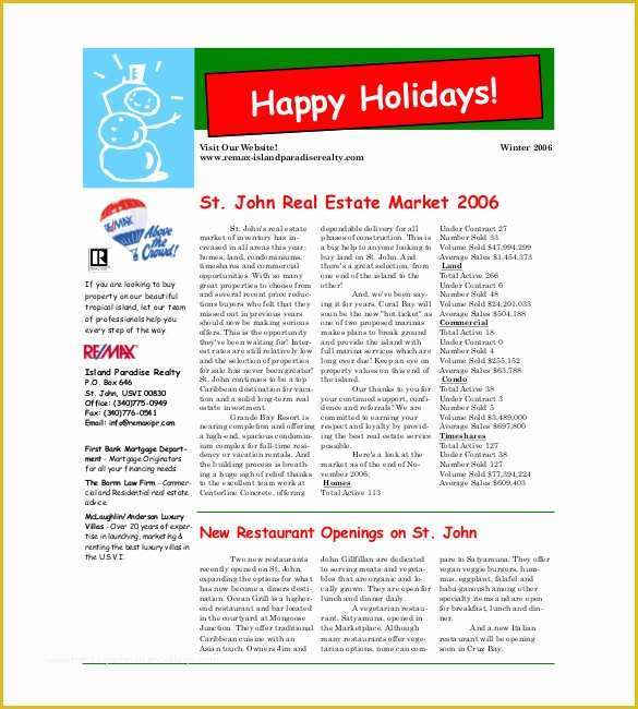 Free Christmas Newsletter Templates Of 9 Christmas Newsletter Templates – Free Sample Example