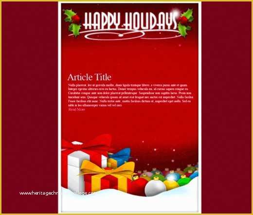 Free Christmas Newsletter Templates Of Free HTML Newsletter Templates Noupe