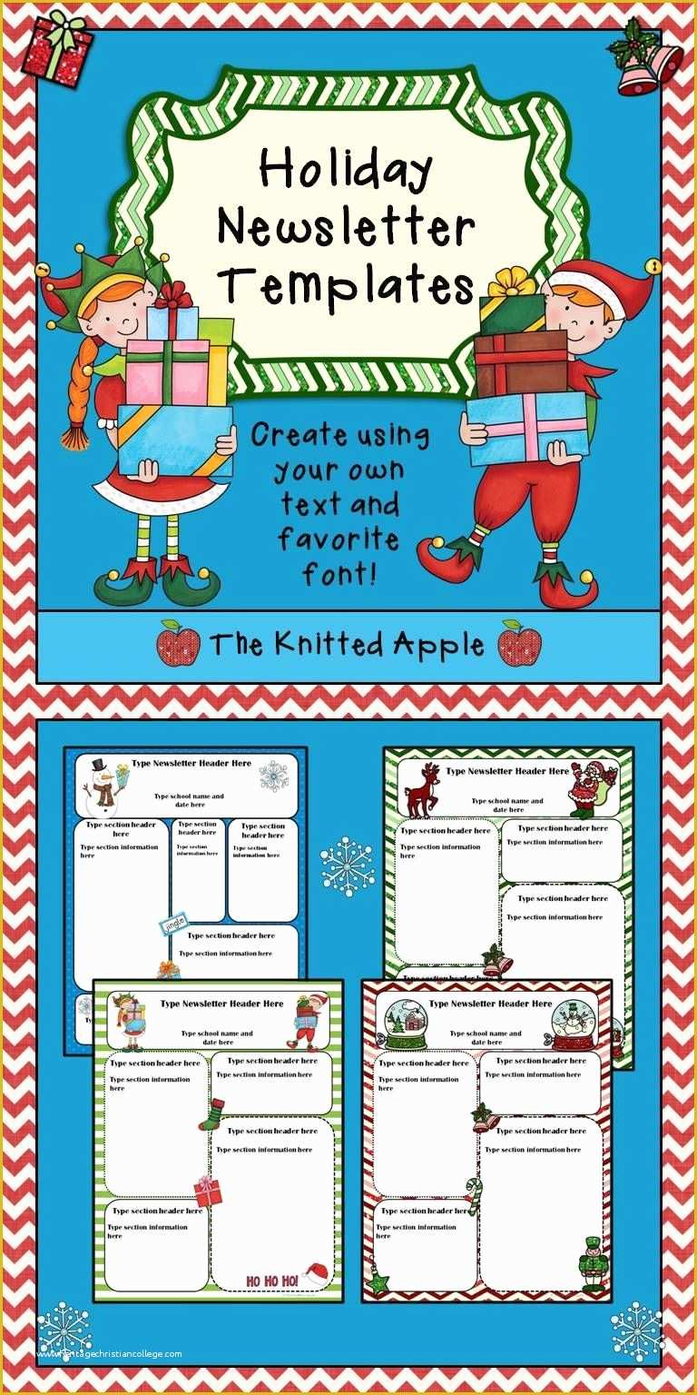 Free Christmas Newsletter Templates Of Free Newsletter Templates In Festive Holiday themes