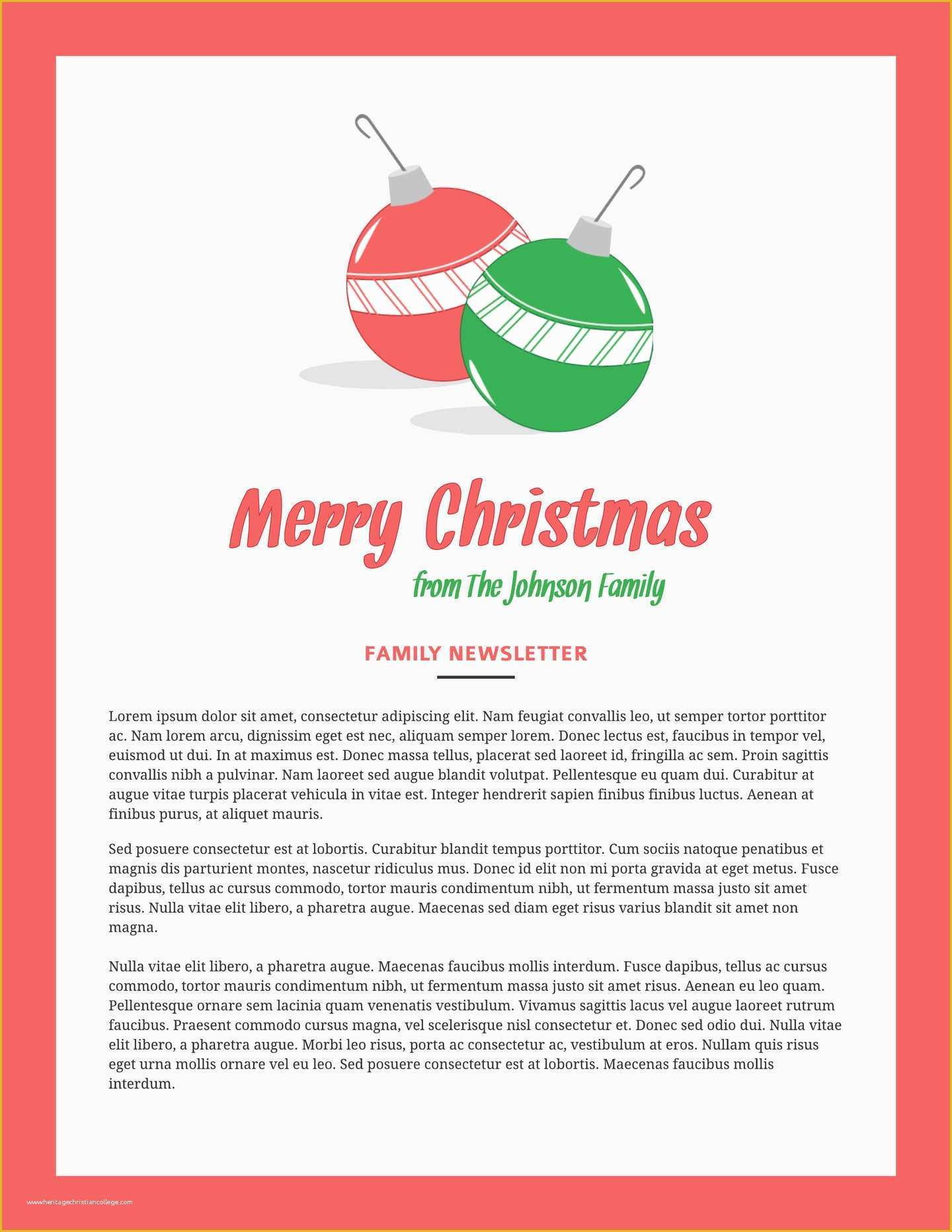 Free Christmas Newsletter Templates Of Free Printable Newsletter Templates &amp; Email Newsletter