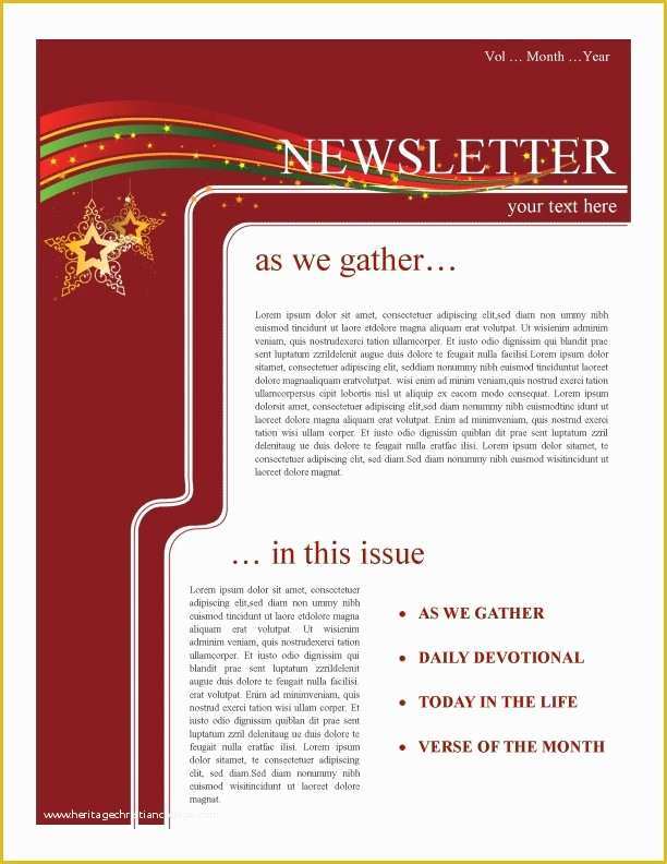 Free Christmas Newsletter Templates Of Holiday Newsletter Template