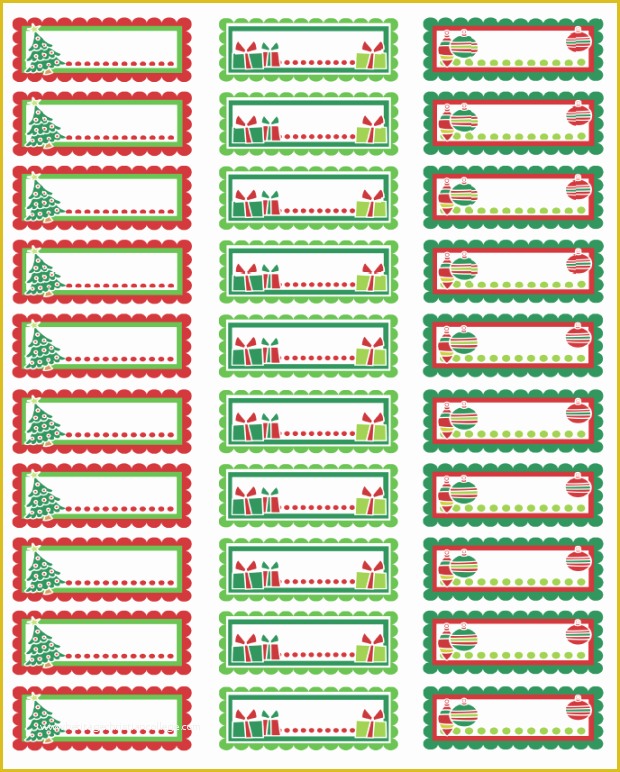 Free Christmas Return Address Label Templates 30 Per Sheet Of Address