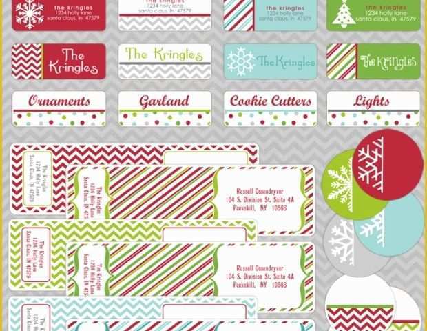 Free Christmas Return Address Label Templates 30 Per Sheet Of Envelope Wrap Labels