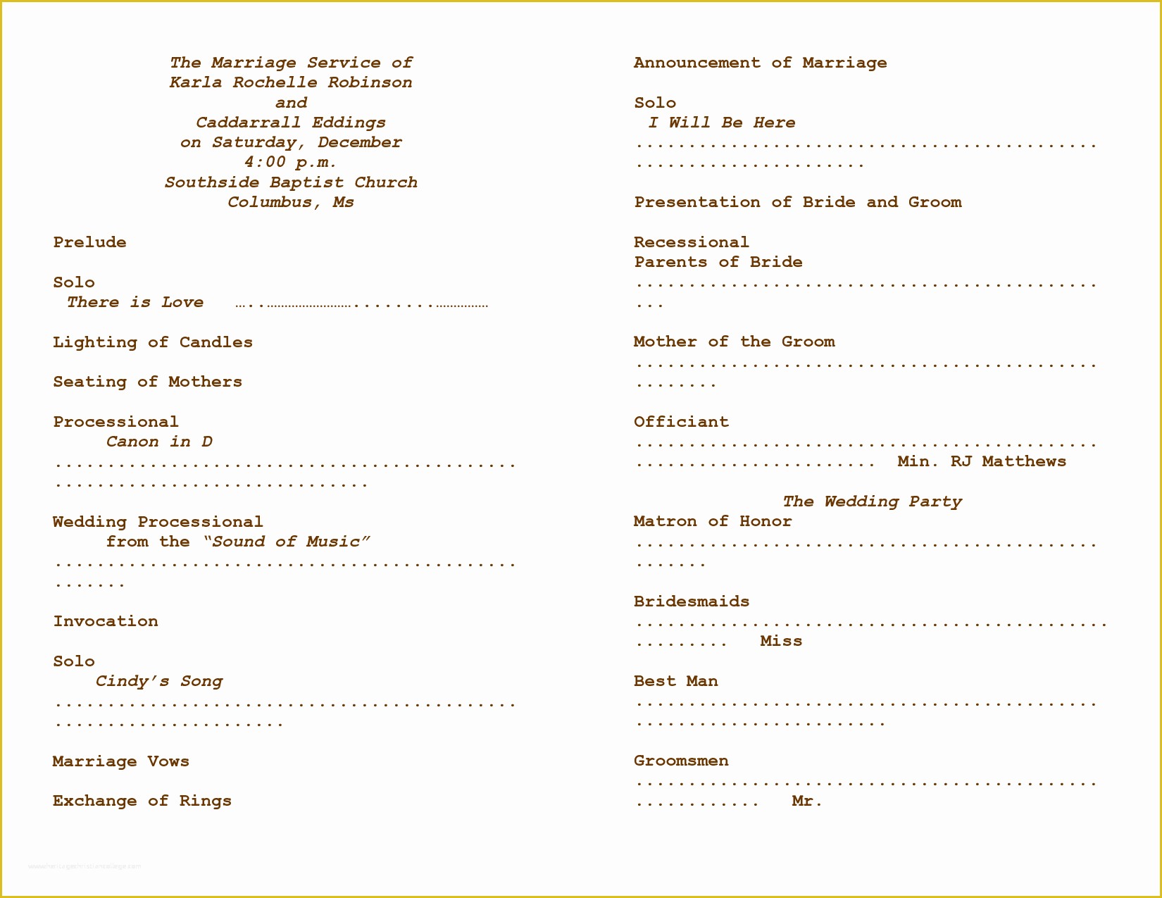 Free Church Program Template Of Church Program Template