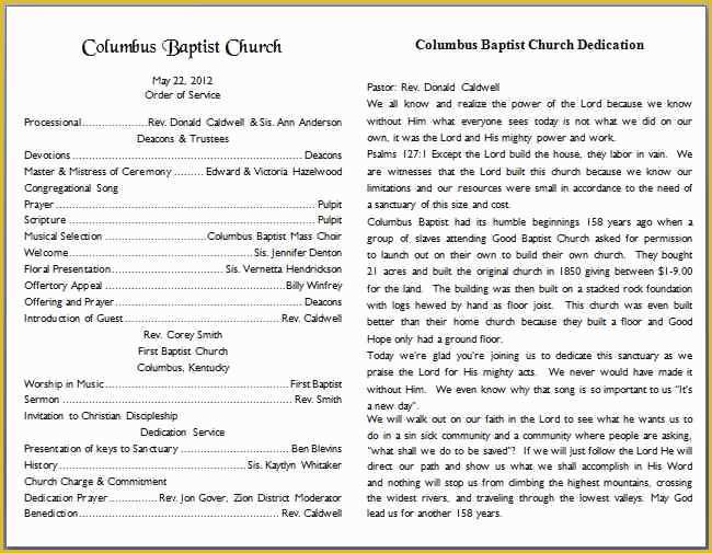 Free Church Program Template Of Free Church Program Template Reeviewer