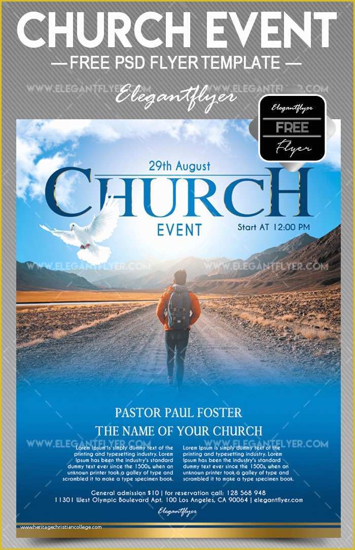 Free Church Templates Of 34 Free Psd Church Flyer Templates In Psd for Special
