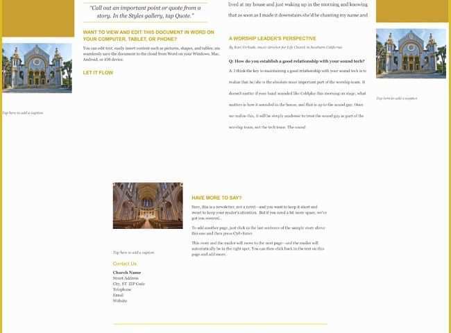Free Church Templates Of Free Church Newsletter Templates Editable In Microsoft Word