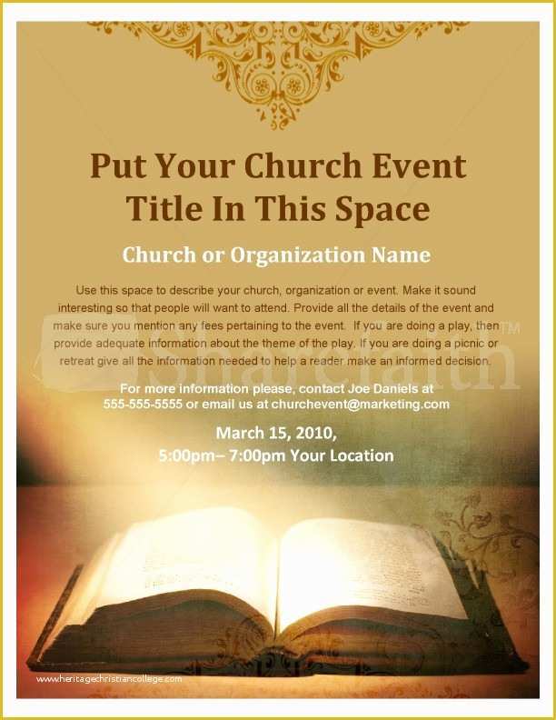 Free Church Templates Of Revival Flyer Template Yourweek 5f46b0eca25e
