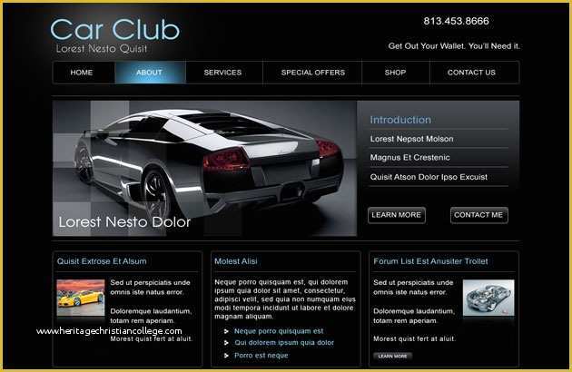 Free Club Website Templates Of 13 Car Psd Templates Free Download Free Psd