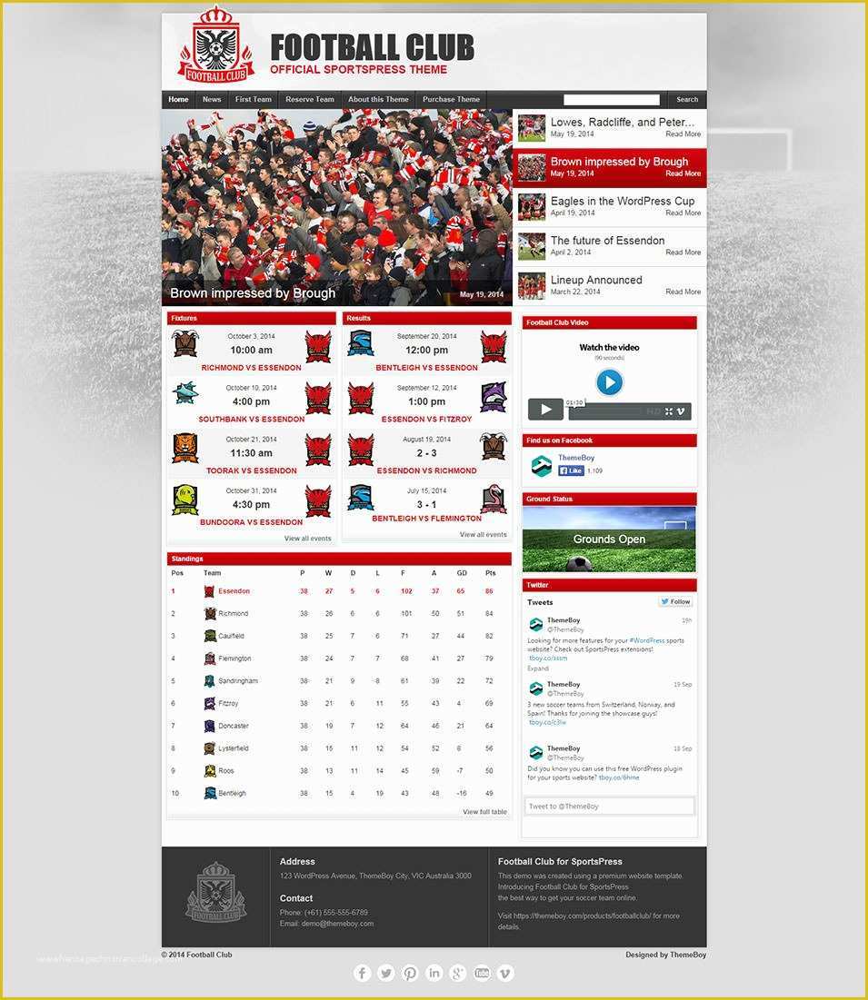 Free Club Website Templates Of 30 soccer Club Website themes & Templates