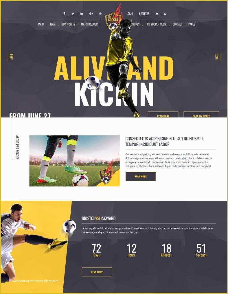 Free Club Website Templates Of 30 soccer Club Website themes & Templates