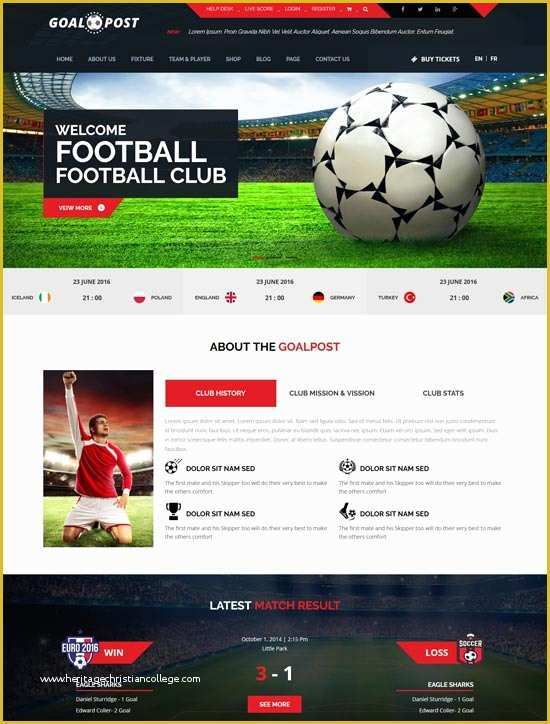 Free Club Website Templates Of 40 Best Sport Website Templates Free & Premium