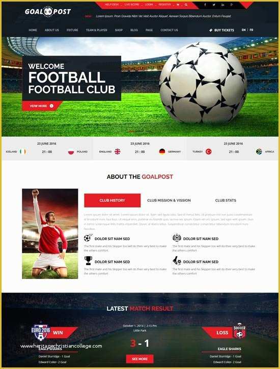 Free Club Website Templates Of 40 Best Sport Website Templates Free & Premium