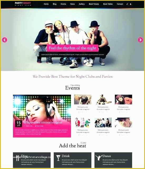 Free Club Website Templates Of Website Flyer Template