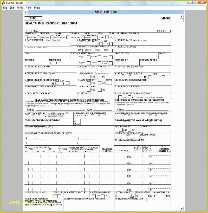 Free Cms 1500 Template For Word Of Blank Cms 1500 Form Heritagechristiancollege