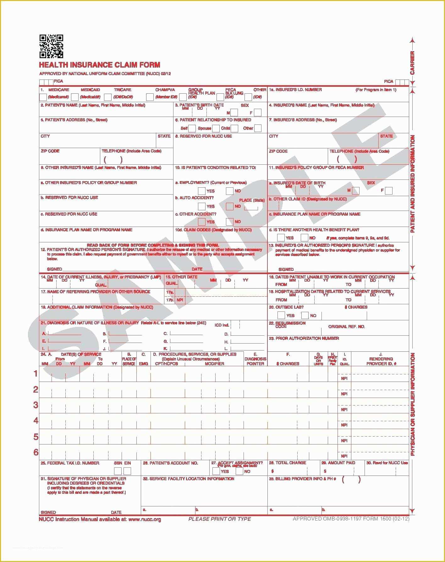 Free Cms 1500 Template for Word Of form 1500 for Limited Time the New and Excel forms