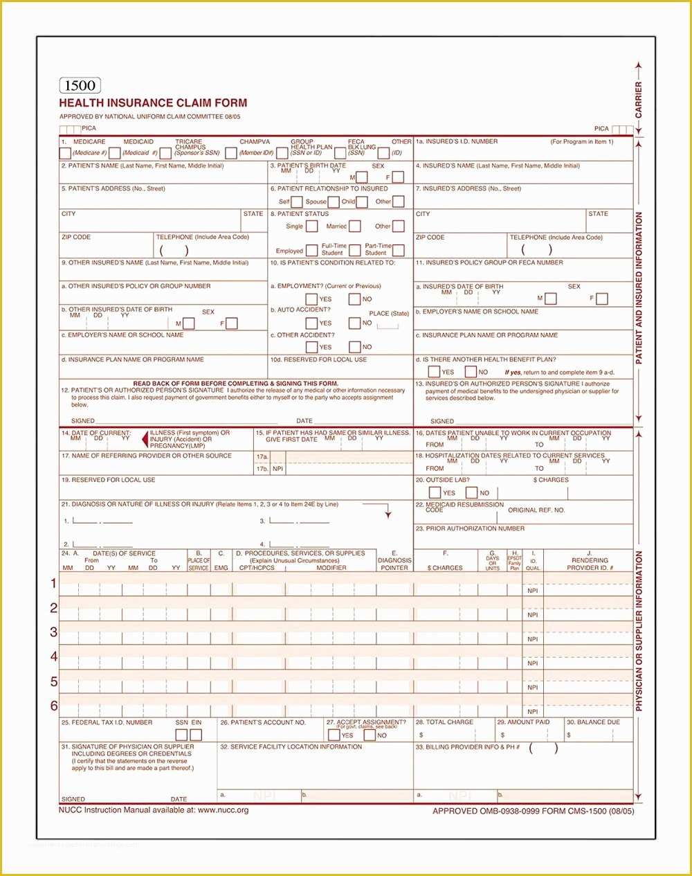  Free Cms 1500 Template For Word Of W9 Form Free Fillable Forms 3428 