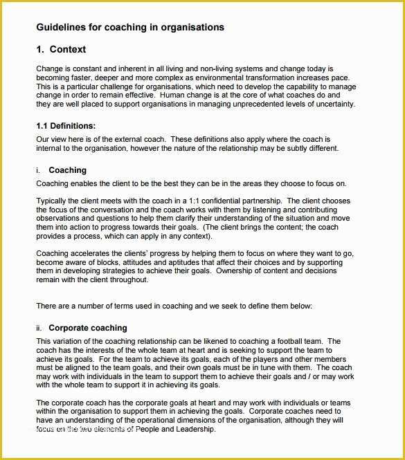 Free Coaching Agreement Template Of 13 Coaching Contract Templates to Download for Free