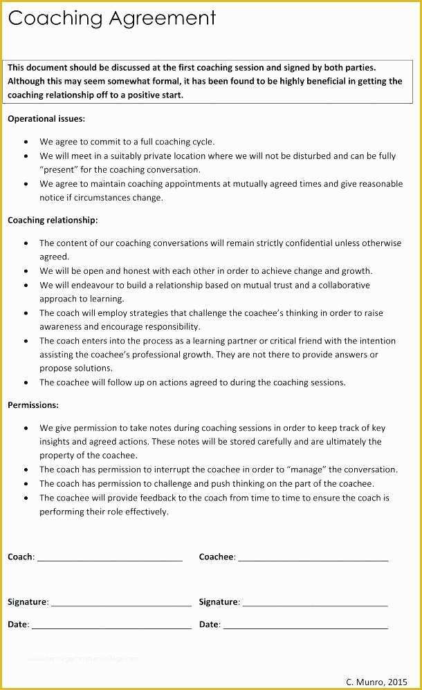Free Coaching Agreement Template Of Receipt Sample Template Coaching tools From the Free Life
