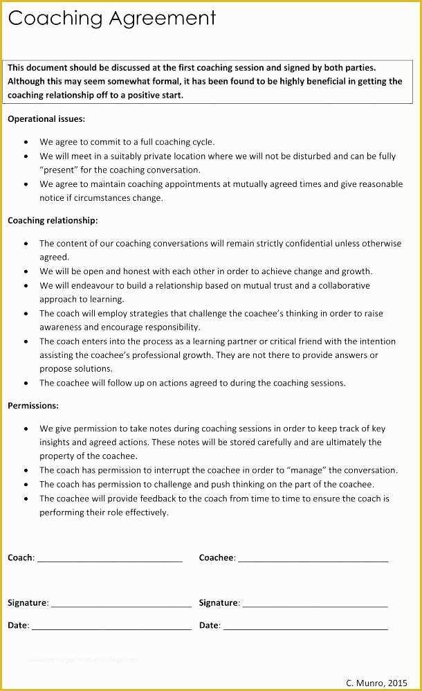 Business Coaching Contract Template