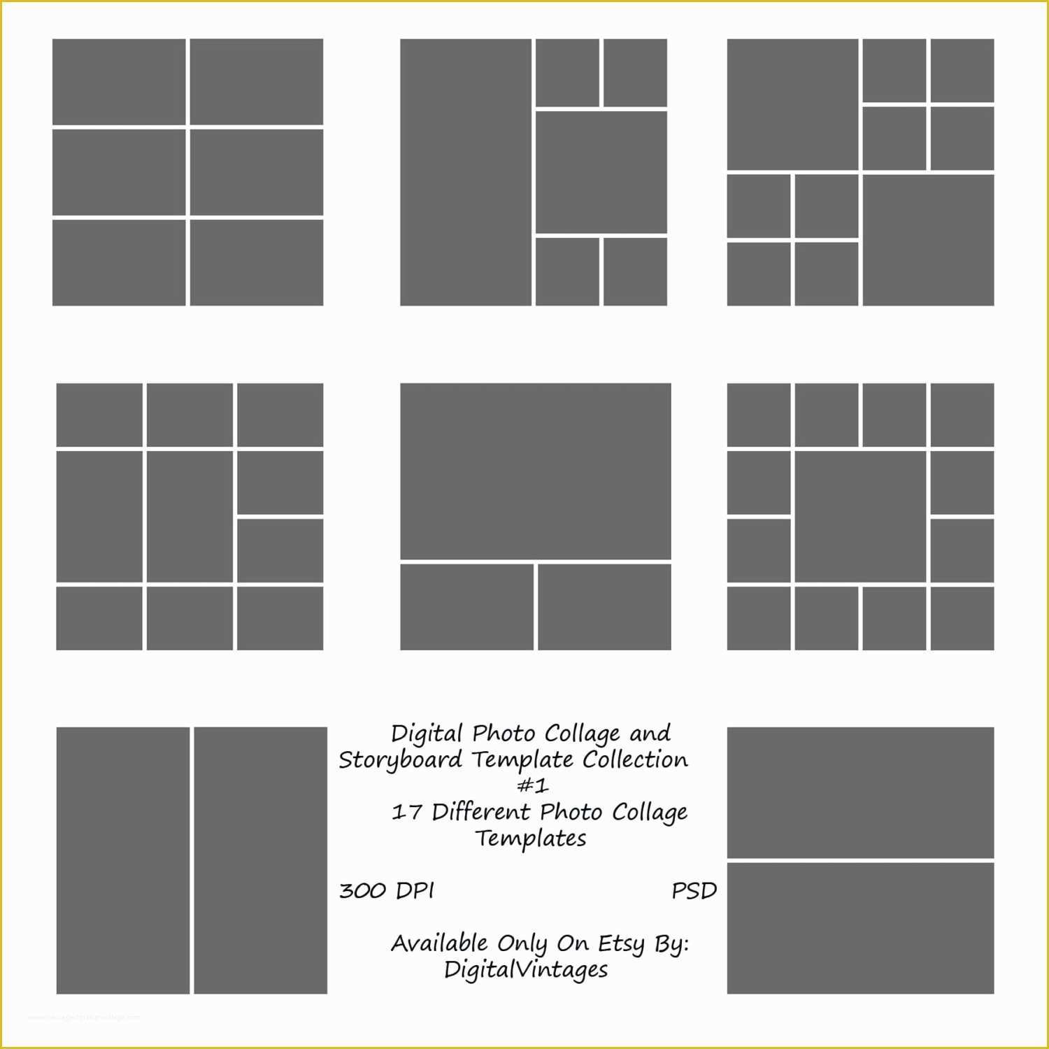 Free Collage Templates Of Instant Download 12x12 Storyboard Graphers Template 17